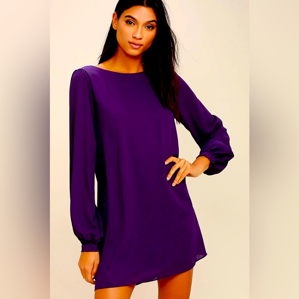 Lulus Deep Purple Shift Dress